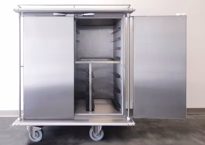 Inox trolley en karren voor gebruik in cleanrooms